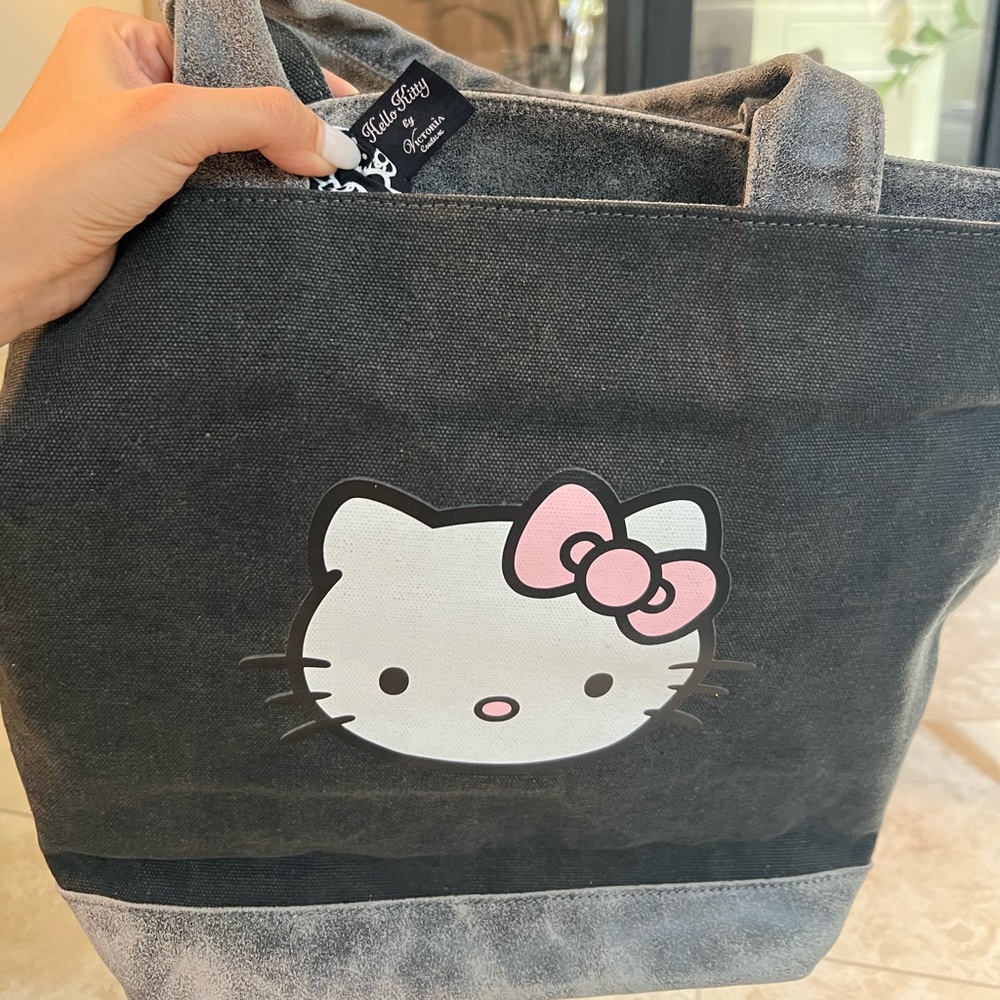 Vintage Leather Victoria Couture X Hello Kitty Rare Purse Tote Bag - Suede